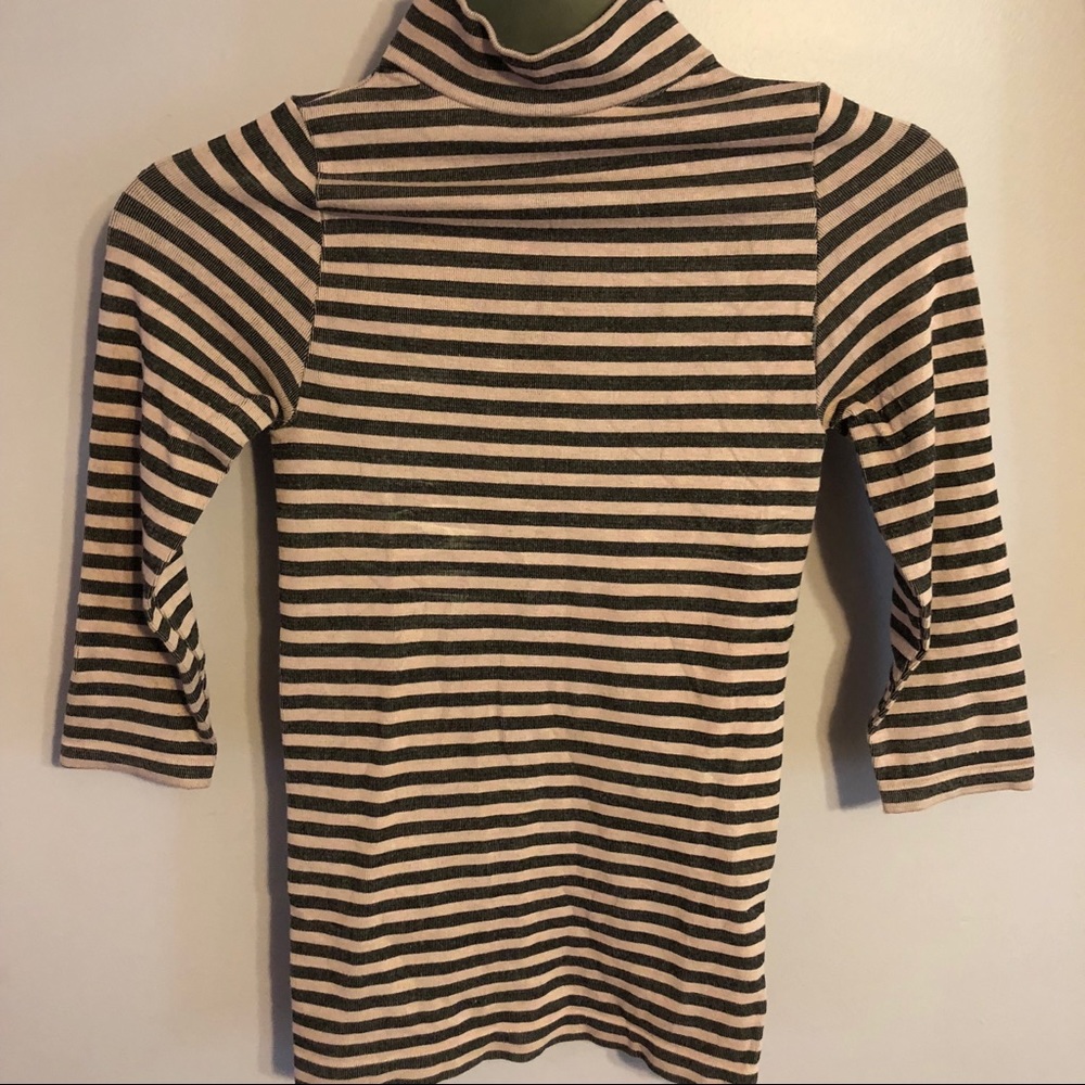 BEBE Striped Turtleneck Sweater